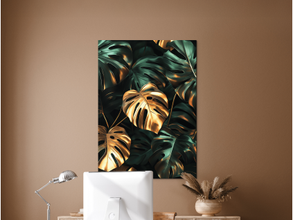 Obraz Luxusná monstera (Farba rámu Bez rámu, Povrchová úprava Matná, Veľkosť obrazu A4)