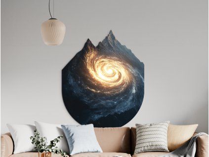 Moderný obraz Galaxia v horách (Povrchová úprava Matná, Rozmer obrazu 42 x 34 cm)