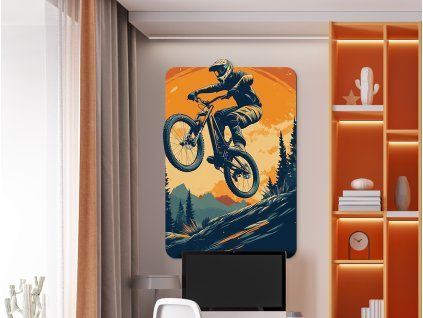Obraz na stenu Na bicykli v teréne (Povrchová úprava Matná, Rozmer obrazu 49 x 32,5 cm)