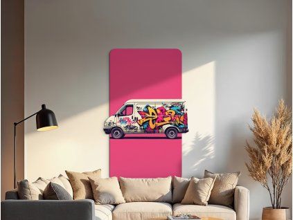 Obraz Graffiti dodávka (Povrchová úprava Matná, Rozmer obrazu 52,5 x 33,5 cm)