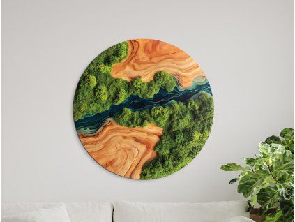 Tlačený machový obraz Vyváženosť (imitácia) (Povrchová úprava Matná, Rozmer obrazu 33,5 x 33,5 cm)