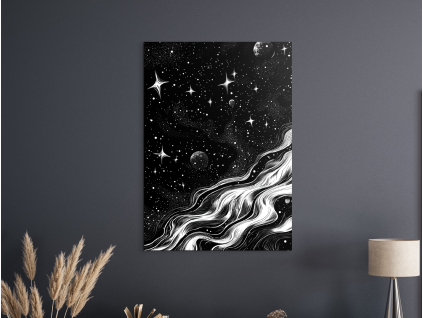 Obraz Maľovaná galaxia (Farba rámu Bez rámu, Povrchová úprava Matná, Veľkosť obrazu A4)