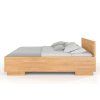 Posteľ s úložným priestorom Bergman High buk (Farba Prírodná, Rozmer postele 200 x 200 cm)