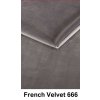 Drevená posteľ s čalúneným čelom Frida buk (Farba Biela, Farba čela French Velvet 677, Rozmer postele 200 x 200 cm)