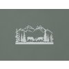 Drevený obraz Súboj jeleňov pod horou (Farba obrazu Sivá)