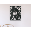 Drevený obraz Rozkvitnuté tulipány (Farba obrazu Sivá, Rozmer obrazu 22,5 x 28,5 cm)