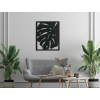 Vyrezávaný obraz List kvetu Monstera deliciosa (Farba obrazu Sivá, Rozmer obrazu 28 x 22,5 cm)