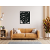 Vyrezávaný obraz List kvetu Monstera deliciosa (Farba obrazu Sivá, Rozmer obrazu 28 x 22,5 cm)
