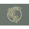 Okrúhly drevený obraz Monstera deliciosa (Farba obrazu Prírodná)
