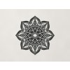 Mandala z dreva na stenu Kvet (Farba obrazu Čierna)