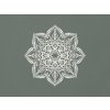 Mandala z dreva na stenu Kvet (Farba obrazu Biela)