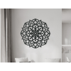 Drevená mandala na stenu Rozkvit (Farba obrazu Sivá, Rozmer obrazu 31,5 x 31,5 cm)