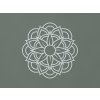 3D drevená mandala Kvet (Farba obrazu Sivá)
