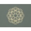 3D drevená mandala Kvet (Farba obrazu Prírodná)