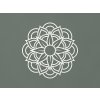 3D drevená mandala Kvet (Farba obrazu Biela)