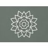 Kvetinová mandala z dreva (Farba obrazu Biela)