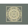 3-dielna drevená mandala Symetria (Farba obrazu Prírodná)