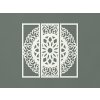 3-dielna drevená mandala Symetria (Farba obrazu Biela)