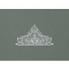 Polovičná mandala z dreva Ornament (Farba obrazu Sivá)
