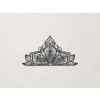 Polovičná mandala z dreva Ornament (Farba obrazu Antracit)
