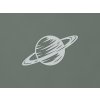 Drevená dekorácia Planéta Saturn (Farba obrazu Sivá)