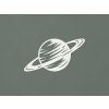 Drevená dekorácia Planéta Saturn (Farba obrazu Biela)