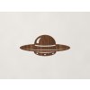 Drevená nálepka na stenu UFO (Farba obrazu Orech)