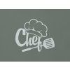 Drevená dekorácia Chef (Farba obrazu Sivá)