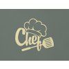 Drevená dekorácia Chef (Farba obrazu Prírodná)