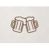 Drevená dekorácia Krígle piva (Farba obrazu Orech)