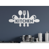 Drevená dekorácia Kitchen (Farba obrazu Sivá, Rozmer obrazu 17,5 x 31,5 cm)
