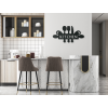Drevená dekorácia Kitchen (Farba obrazu Sivá, Rozmer obrazu 17,5 x 31,5 cm)