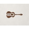 Drevená nálepka na stenu Gitara (Farba obrazu Orech)