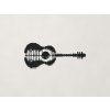Drevená nálepka na stenu Gitara (Farba obrazu Čierna)