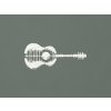 Drevená nálepka na stenu Gitara (Farba obrazu Biela)