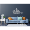 Drevená nálepka na stenu Loďka