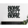 Drevená nálepka na stenu Home Sweet Home (Farba obrazu Sivá, Rozmer obrazu 31,5 x 31,5 cm)