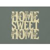 Drevená nálepka na stenu Home Sweet Home (Farba obrazu Prírodná)