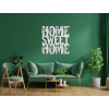Drevená nálepka na stenu Home Sweet Home (Farba obrazu Sivá, Rozmer obrazu 31,5 x 31,5 cm)
