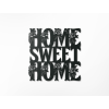 Drevená nálepka na stenu Home Sweet Home (Farba obrazu Sivá, Rozmer obrazu 31,5 x 31,5 cm)