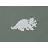 Detská nálepka na stenu Triceratops (Farba obrazu Sivá)