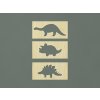 3-dielny detský obraz  Tri druhy dinosaurov (Farba obrazu Prírodná)