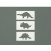 3-dielny detský obraz  Tri druhy dinosaurov (Farba obrazu Biela)
