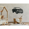 Drevená nálepka do detskej izby Pick-up (Farba obrazu Sivá, Rozmer obrazu 18 x 31,5 cm)
