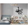 Drevená nálepka do detskej izby Opica