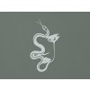 Drevená nálepka Žena a had (Farba obrazu Sivá)