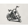 Drevená nálepka na stenu Chopper (Farba obrazu Antracit)