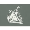 Drevená nálepka na stenu Chopper (Farba obrazu Biela)