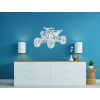 Drevená nálepka na stenu Štvorkolka (Farba obrazu Sivá, Rozmer obrazu 20,5 x 31,5 cm)