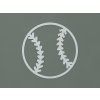 Drevená nálepka Baseballová lopta (Farba obrazu Sivá)